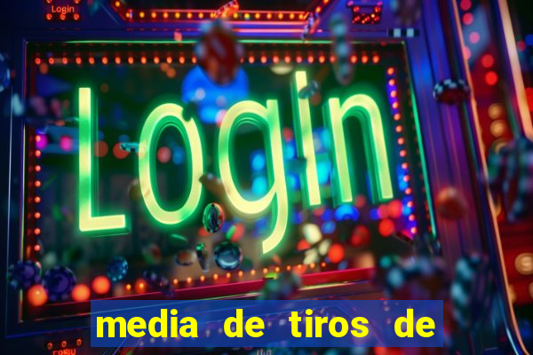 media de tiros de meta por jogo