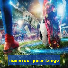 numeros para bingo de 1 a 90