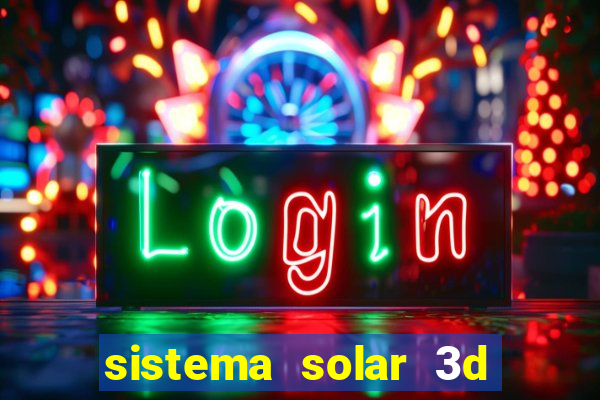 sistema solar 3d em movimento